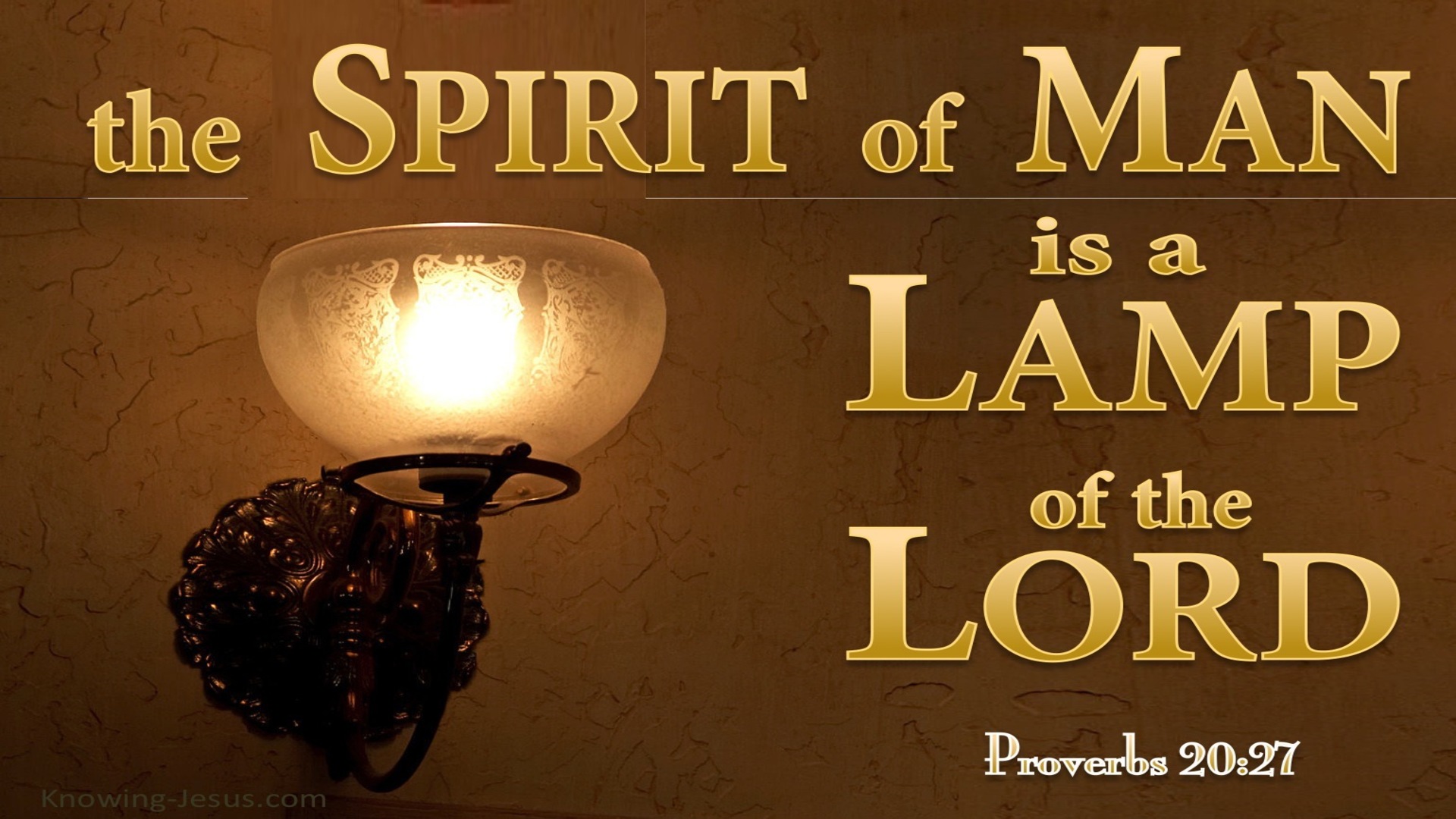 Proverbs 20:27 The Spirit Of Man Is A Lamp Of The Lord (brown)